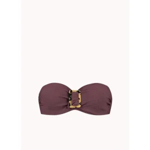 Cyell Wavy Brown strapless, voorgevormde bikini in bruin