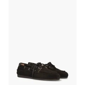 Posa Boat Loafer Donkerbruin Dames Veterschoenen