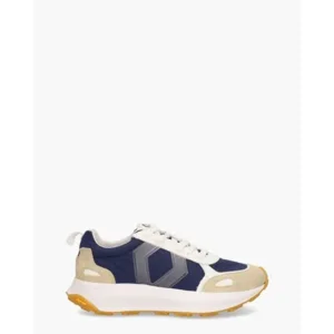 Mikakus Cross Donkerblauw/Beige Herensneakers