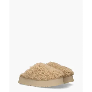 UGG Maxi Curly Platform Slipper Sand Damespantoffels
