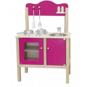 Speelkeuken - Blank / hard roze