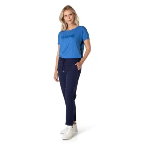 Blauwe broek met blauwe streep 42