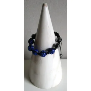 Fantasiejuweel armband Saffier/zwart