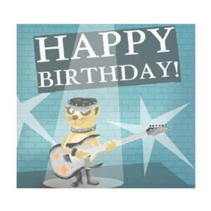 Kaart - Pop-up, licht & muziek - Happy birthday, rocker - 026A