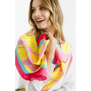 Yellow Feather Scarf