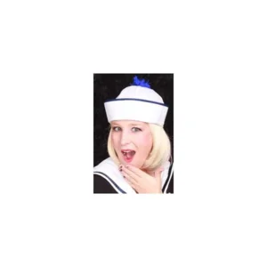 Hoed - Wit / blauw - Matroos