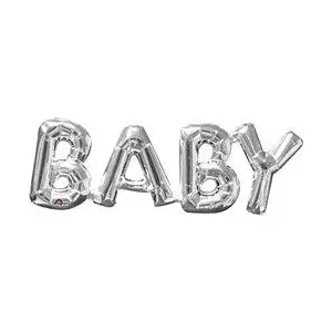 Folieballon baby zilver