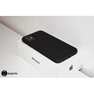 iPhone case/hoesje silicone  + 1x screenprotector glas Zwart iPhone 11