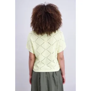 Signe Nature Dames pull: Lime, Ajour brei ( Signe.1364 )