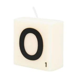 Cijfer- / letterkaarsje - Scrabble - O
