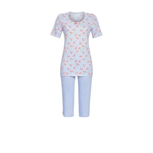 Ringella Pyjama Dames: korte mouw, Capri broek, kersenprint ( RIN.516 )