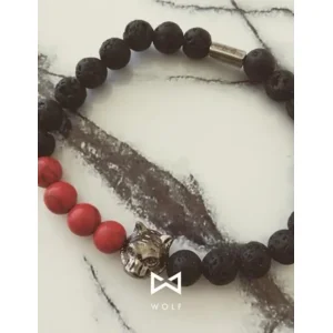 Wolf Bracelet (lava red)