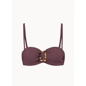 Cyell Wavy Brown strapless, voorgevormde bikini in bruin