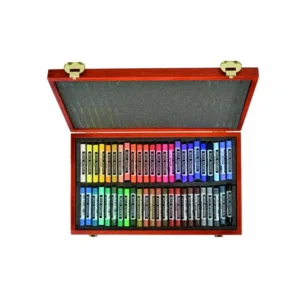 Koh i Noor luxe houten koffer met 48 stuks zachte, ronde pastels ( Toison d'Or Nr.8596)