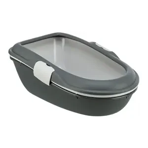 TRIXIE BERTO KATTENBAK OPEN MET SCHEIDINGSSYTEEM GRIJS/PASTELBLAUW/GRANIET 59X39X22 CM