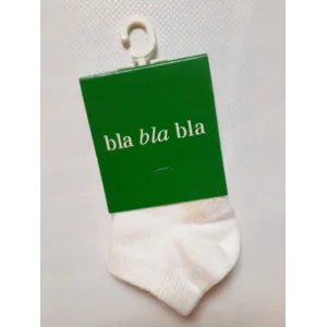Witte korte sokken bla bla bla 62/68