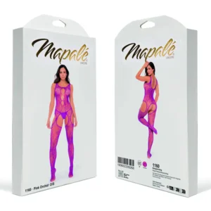 Mapalé Roze Orchidee Bloemen Visnet Bodystocking