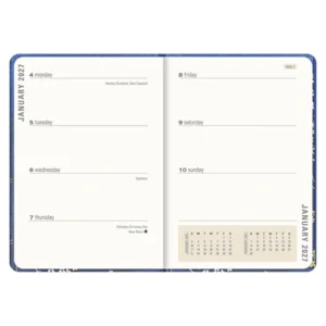 Agenda - 2027 - Compact - 16 maanden - Vergulde tak - 12,7x17,8cm
