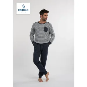 Eskimo Heren Pyjama / Home Wear ROBYN: French Polyester S - XL Lange BRoek