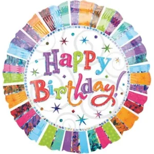 Folieballon - Happy birthday - Radiant - 43cm - Zonder vulling