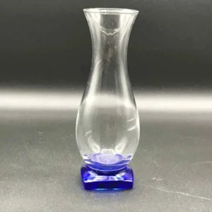Bormioli Rocco	IBISCO vaasje 17,5 cm hoogte glas met blauwe voet