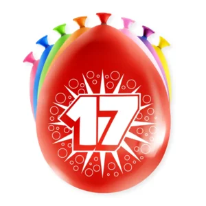 Ballonnen - 17 jaar - 30cm - 8st.