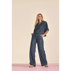 Para Mi Jeans vest/ blous: Belle, Lyocelle blue ( PARA.398 )