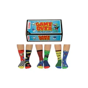 Oddsocks Game Over Kindersokken Mismatched Maat 30-38