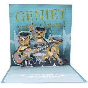 Kaart - Pop-up, licht & muziek - Happy birthday, rocker - 026A
