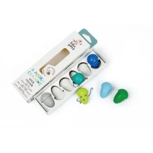 Waskrijt - Met bijenwas - In eikelvorm - Koude kleuren - 6st.