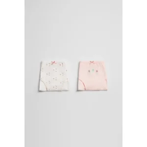 Ysabel Mora 2-pack meisjesslips in roze en in een bloemenprint
