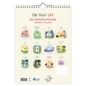 Verjaardagskalender - Doe eens lief - 18x25cm