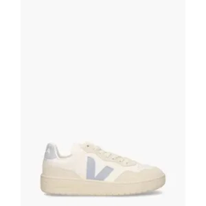 Veja V90 O.T. Leather Wit/Lichtblauw Damessneakers