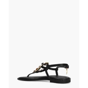 Caryatis Zefi Zwart/Goud Damessandalen