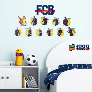 muurstickers FC Barcelona 11 spelers