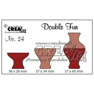 Crealies double fun Vaas 2