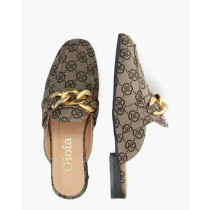 Gioia Tianna Beige/Zwart Damesloafers