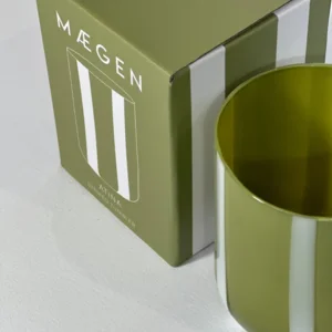 Maegen Drinkglas Strepen Groen & Wit Atina