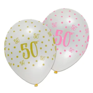 Ballonnen - Pink chic - 50 Jaar - 6st.