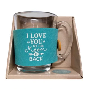 Tijd voor thee - Theeglas - I love you to the moon and back