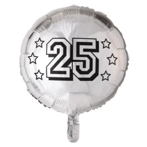 Folieballon - 25 Jaar - Zilver - 46cm