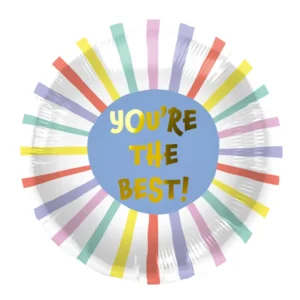 Folieballon - You're the best! - Stripes - 45 cm - Zonder vulling