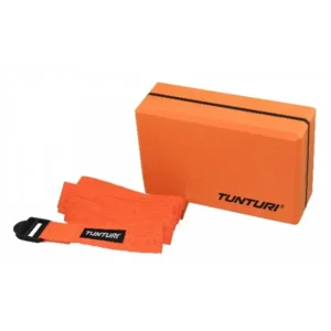 Tunturi Fitness Yoga Block Set With Strap Orange
