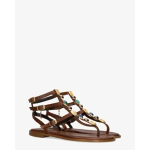 Caryatis Ifgeneia Bruin/Mutli Damessandalen