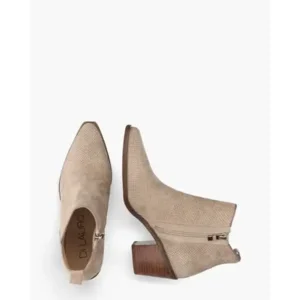 Di Lauro Tessy Taupe Dames Enkelboots