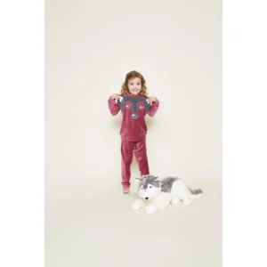 Charlie Choe Pyjama Meisjes: Velours, Cassis ( CHoe.4 )