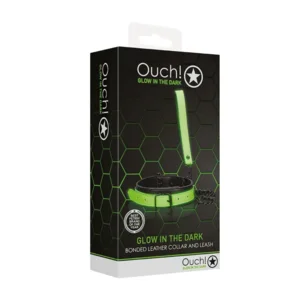 Ouch! Glow in the Dark Halsband en Riem