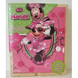 4 Houten puzzels - Minnie Mouse