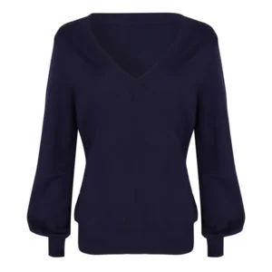 Esqualo Pull, V neck ( Oversized ) marine blauw