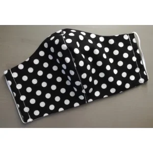 Exclusief handgemaakt mondmasker / mondkapje Zwart/Wit Man